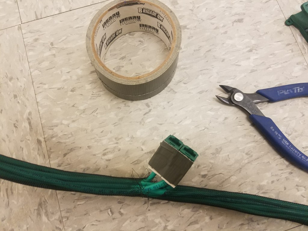 Tape the connectors female together